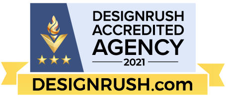 DesignRush Accredited Agency 2021 badge